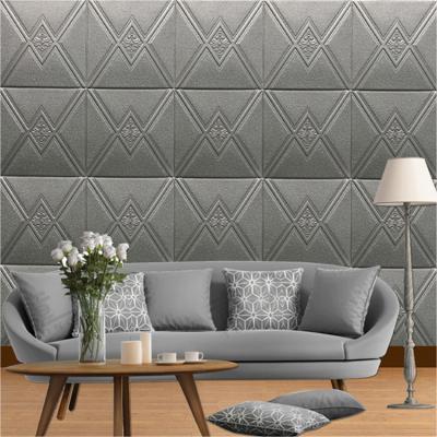 China Moistureprooof Home Decoration Interior Wall Panels PVC 3D Waterproof Wallpaper for sale