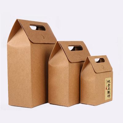 China Waterproof Custom Printing Thick Logo Packaging Gift Box Kraft Paper Bag Kraft Paper Bag for sale