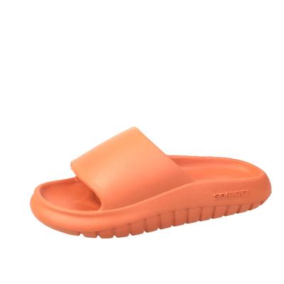 China Hot New Solid Color Soft Flat Home Slippers Bathroom Bath Hotel Men And Women Thick Bottom Slippers for sale