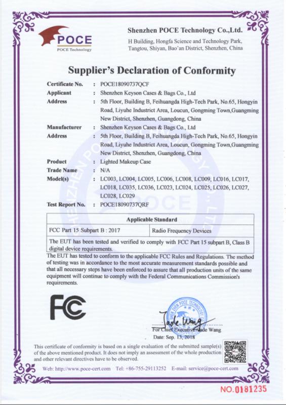 FCC - Shenzhen Keyson Industry Technology Co., Ltd.