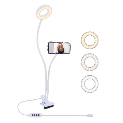 China For YouTube Live Makeup Photography Video OEM Color and Logo 3.5inch Two-in-One Foldable Photography Live Streaming Selfie Lighting Led Ring Light with Desk Clip for sale