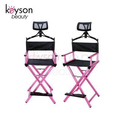 China Lightweight and Foldable Keyson Makeup Artist Directors Chair Professional Makeup Chair Director Chair with Headrest for sale