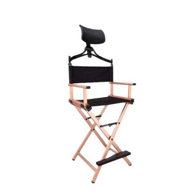 China Keyson Lightweight Foldable Aluminum Makeup Chair Professional Director Chair Chair Tall Folding Salon Chair with Headrest for sale