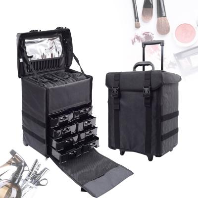 China Fashion Keyson Nylon Makeup Bag Rolling Case Nylon Makeup Bag Professional for sale