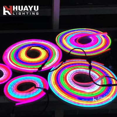 China Residential Magic SMD5050 RGB Waterproof IP67 Led Neon Light With TM1914A Accessible IC for sale