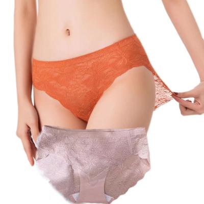 China China Factory Antibacterial Seamless Women's Sexy Panties Lace Up Briefs Comfortable Mid Waist Cotton Crotch Lingerie Underwear Sheer Organic Panties for sale