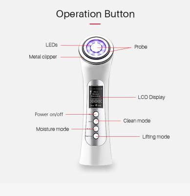 China Wrinkle Remover Amazon Hot Sale RF EMS LED Beauty Device Face Massager EMS RF Beauty Machine for sale