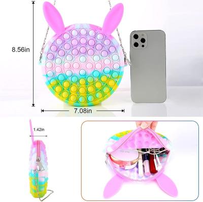 China Toy For Autism Kids Cute Handbag Trigger Push Bubble Bubble Sensory Cross - Body Shaker Bag Shaker Coin Purse For Kids for sale