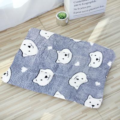 China Soft Portable Travel Bolster Pet Bed Dog Bed Mat For Metal Dog Crates for sale