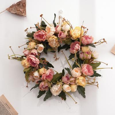 China Wholesale Handmade Artificial Flower Bouquet Peony Garland Home Decor Party Decoration Wedding Decoration for sale