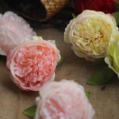 China Party Peony Flower Head WEDDING FLOWER DIY Headdress SILK Fabric Rose Decoration Flower for sale