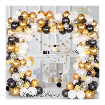 China Gift Toy White /Black/Gold Glitter Balloon Garland For Baby Shower Birthday Party Decoration Wedding Balloon Arch Kit for sale