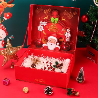 China Recycled Christmas Eve Box Scarf Socks Three-dimensional Gift Box High-grade Creative Cartoon Materials Christmas Gift Boxes for sale