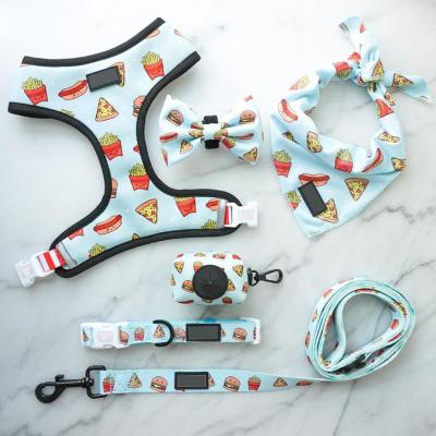 China Fashion Personalized Designer Reversible Harness Luxury Adjustable Reversible Custom Dog Harness DETACHED for sale