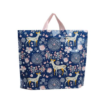 China Custom Recyclable Plastic Bag Gift Bag Packaging Clothing Store Shopping Bag for sale