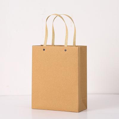 China Recycled Materials Spot Large Gift Bag Kraft Paper Bag High-grade Thick Handbag Gift Bag for sale