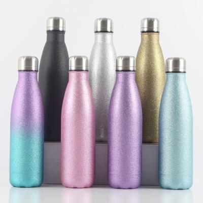 China Business Double Wall Thermal Vacuum Flask Insulated Outdoor Drink Cola Shaped Water Bottle Sport for sale