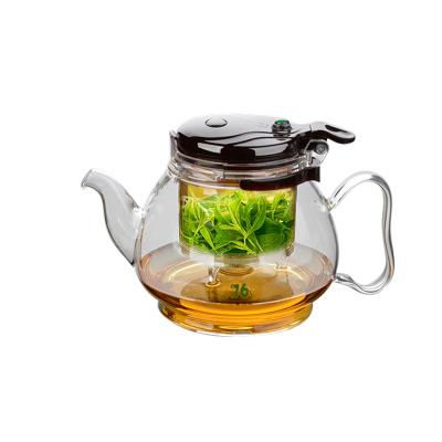 China Viable Teapot Glass Kettle Removable Infuser for Blooming Tea and Loose Leaf Tea, Bonus Tea Kettle and Infuser for sale