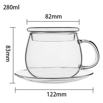 China Sustainable glasses and saucer - espresso coffee - tea - cappuccino - clear cups - keeps drinks hot for sale