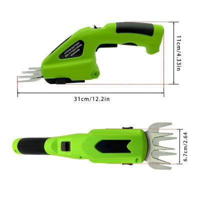 China 7.2V Li-Ion/Lithium Ion Battery Cordless Shrub Pruning Shear And Edging Shear Handheld Electric Grass Cutter Shear Hedge Trimmer 1500mAh for sale