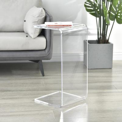 China Eco-friendly Material Modern Minimalist Acrylic Side Standing Table Home Office Table Chair Coffee Table Stool Decoration for sale