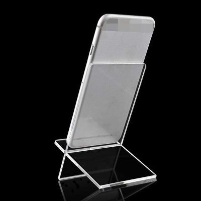 China INS Portable Eco-friendly Removable Phone Holder Can Be Customized Logo Acrylic Phone Rack Store Shelf Display Stand Phone Holder for sale