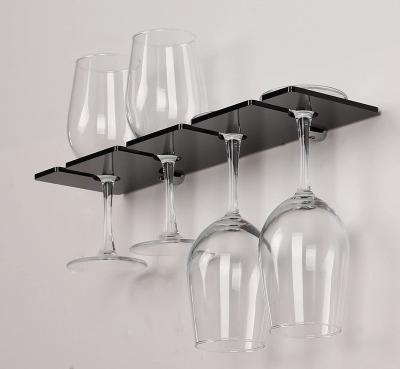 China Wholesale Custom Acrylic Cup Holder Eco-friendly Wall Hanging Champagne Glass Holder Display Stand for sale