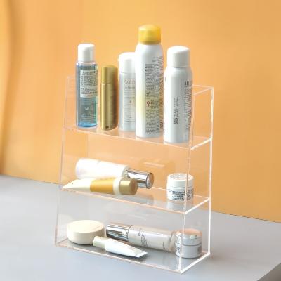 China Eco-friendly acrylic cosmetics display rack storage rack perfume shelf acrylic display case can be customized for sale