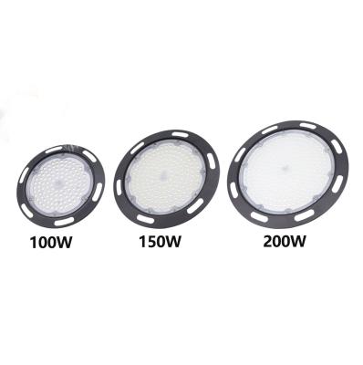 China Warehouse 150W Led High Bay Light UFO Factory Warehouse Store Flat White Waterproof Daylight AC 100-277V for sale