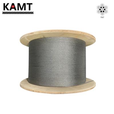 China Construction 7 x 7 Wire Rope / Stainless Steel 7x7 Stainless Steel Wire Rope (Steel Wire Rope) for sale