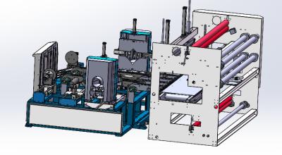 China 6 rollen/min Kussenstofrolverpakkingsmachine Compressievouwrolverpakkingsmachine Te koop