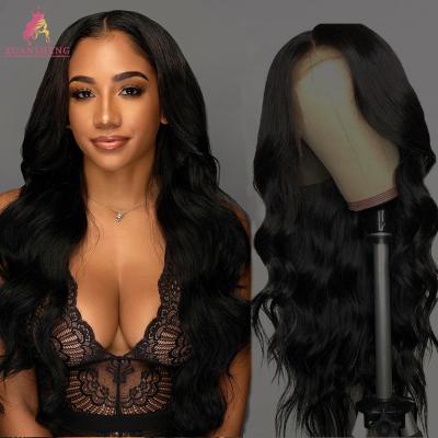 China Hot Selling Virgin Human Hair Wigs 13*6 Wave Front Lace Wig 150% 180% 250% Body Density Silky Straight Peruvian Wig 100% Wave Hair for sale