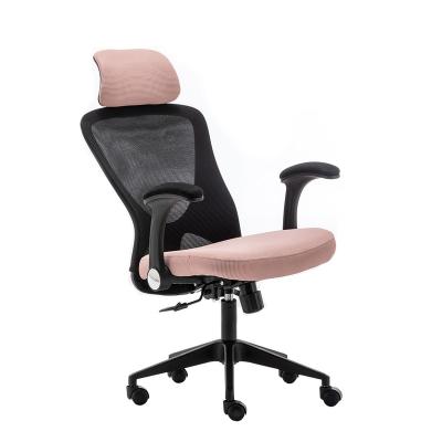 China Cheap Adjustable Modern Luxury Swivel Office Chair Ergonomic Office Chair (Height) Rose Office Chair Pink Home Sale for sale