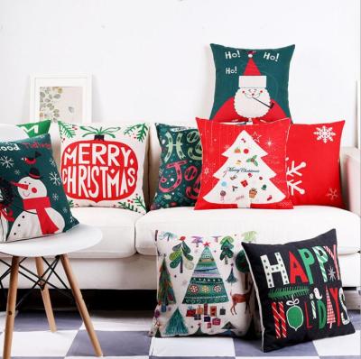 China Beautiful China Ningbo New Design Digital Printed Velvet Christmas Short Cushion Cover 18x18