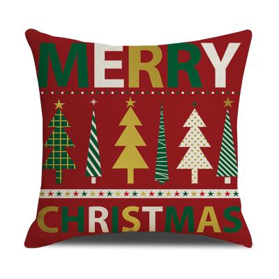 China Christmas 18x18inch Square Pillow Case Decoration Sofa / Chair Folded Wholesale Printed Tile for sale