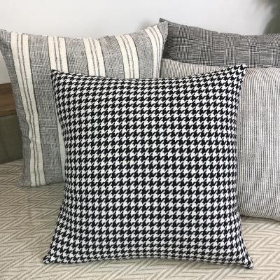 China Other Design 2021 New Design 2021 Houndstooth Living Room Black And White Sofa Car Jacquard Cushion Cover Pillow 18