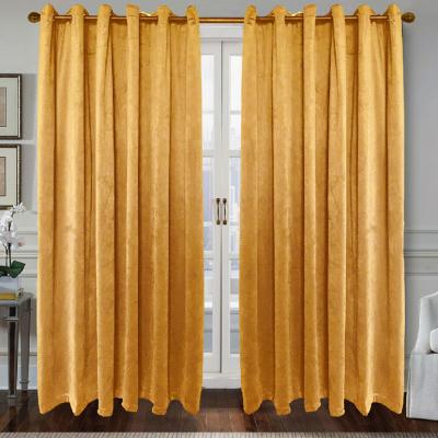 China Blackout Low MOQ Ningbo China Polyester Curtain For Office Velvet Window Decoration for sale