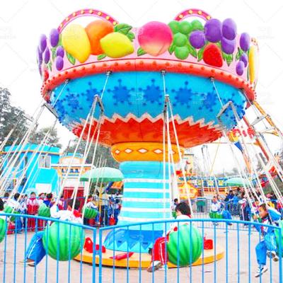 China Attraction Amusement Park Rides Funfair 16 Seats Fruit Watermelon Flying Chair Ride for sale