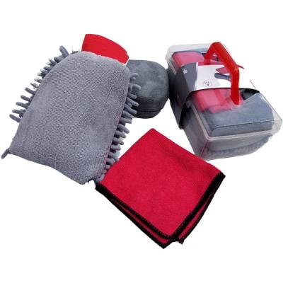 China Universal Car Care Wash Cleaning Kit Manufacturer With Chenille Microfiber Gloves Towels for sale