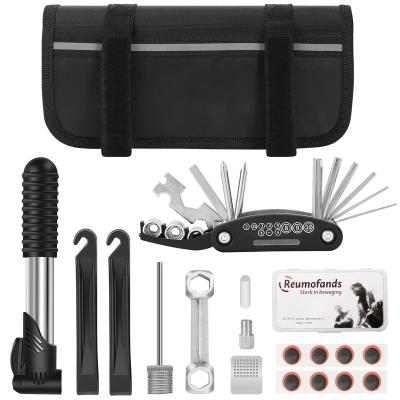 China Moutain Bicycle Repair Mountain Bike Tubeless Tire Repair Tool Kit With Tire Pump for sale