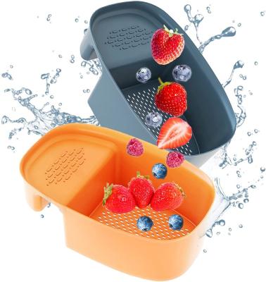 China Viable Home Kitchen Sink Drain Plastic Strainer Basket for Wash Vegetable Fruit Catcher and Filter Food Scraps for sale