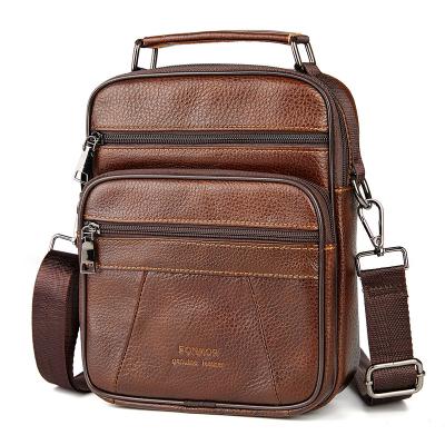 China Journal Used High Quality Travel Mens Causal Genuine Leather Cross - Body Bags Messenger for sale