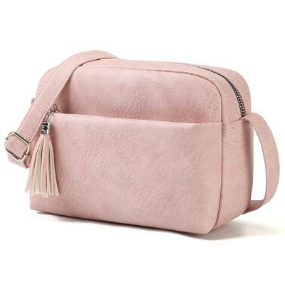 China Fashion Luxury Tassel PU Leather Shoulder Messenger Bag For Women for sale