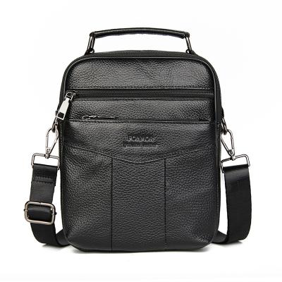 China Newspaper Used Custom Fashion Shoulder Genuine Leather Cross - Body Messenger Bag For Men for sale