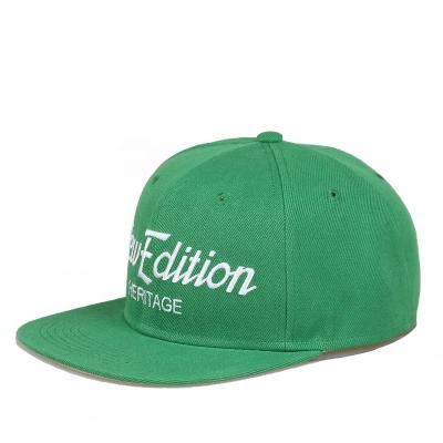 China JOINT Adjustable Wool Blend Green Hat Sewing Band Printing Custom Acrylic Wool Embroidered Snapback Hats for sale