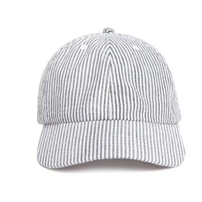 China COMMON Stripe 6 Panel Wholesale Custom Logo Dad Hats 100% Unstructured Baseball Cap for sale