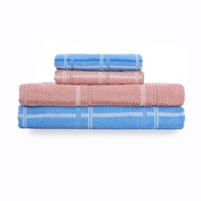 China Sustainable High Quality Bath Towel Set Hand Towels Custom Logo Cotton Towel for sale