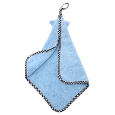 China Strong Durable Reusable Kitchen Cleaning Cloth Soft Absorbent Hanging Cute Hand Towels for sale