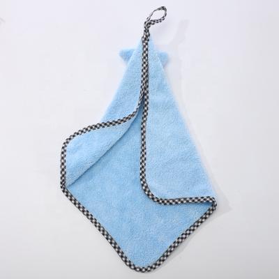 China Durable Brand New Non-linting Polyester Fiber Hand Duster Cloth Rag With Cocking Rope for sale