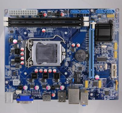 China LGA1156 contactdoosmotherboard Kern 2 van Mico ATX h55 Celeron Pentium Duo Te koop